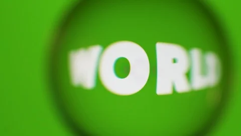 Passing Through A Glass Ball While We Read Terms About Nature On Computer Stock Footage 122575978