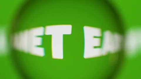 Passing Through A Glass Ball While We Read Terms About Nature On Computer Stock Footage 122576050