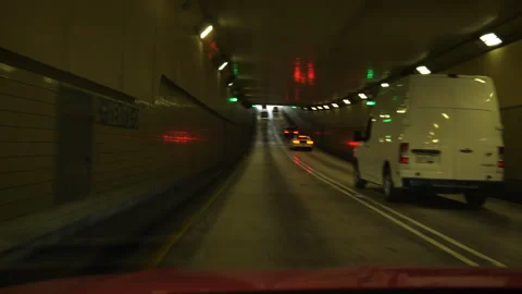 Passing Through Henry E. Kinney Tunnel Fort Lauderdale Stock Footage 294262531
