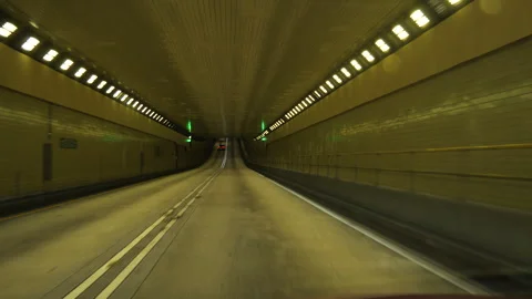Passing Through Henry E. Kinney Tunnel Fort Lauderdale Stock Footage 294262552