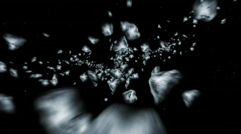 Passing through hundreds of asteroid in 3d space 스톡 동영상 505818