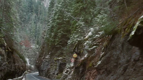 Passing Through Mountain Gorges Stock Footage 59827348