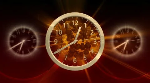 Passing Time Background - Clock 60 (HD) Stock Footage