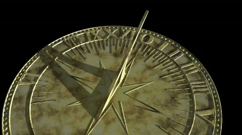 Passing time on a sundial - HD, alpha included Stock Footage 585004