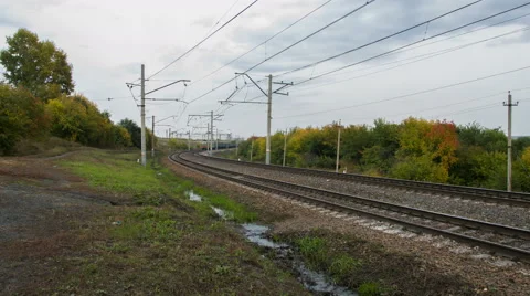 The passing train Stock Footage 55845198