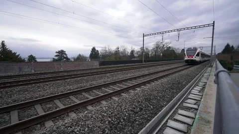 Passing train Stock Footage 73595031