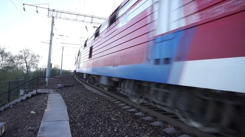 Passing train. Vídeo Stock 107405627