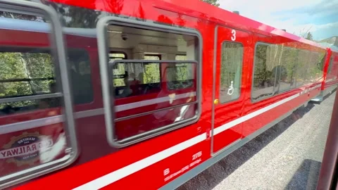 Passing a train on the Manitou and Pike’s Peak Cog Railway Stock Footage 312272777