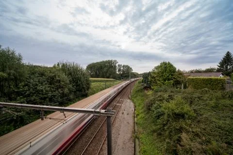 An passing train Stock Photos