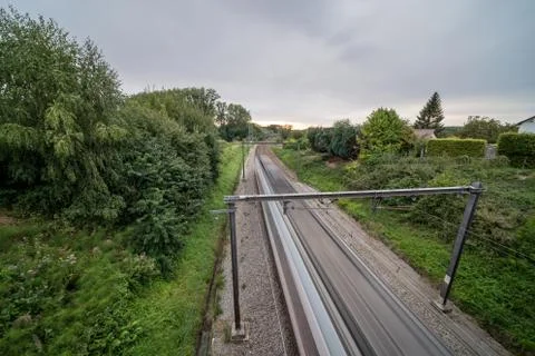 An passing train Stock Photos