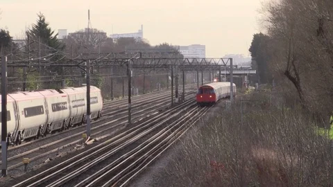 Passing Train at South Kenton Video stock 102062084