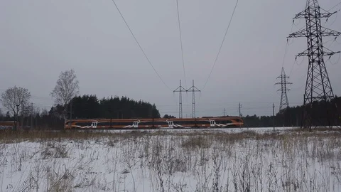 Passing train STADLER Video stock 86867172