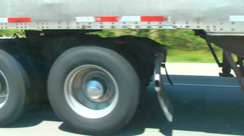 Passing a truck Stock Footage 24653301