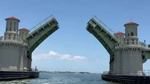 Passing Under Drawbridge while it closes. Stock Footage 311769912