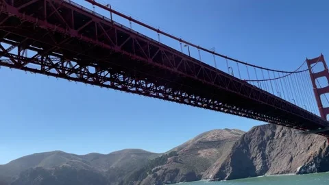 Passing Under Golden Gate Bridge Stock Footage 280371257