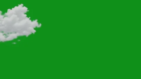 Passing white clouds motion graphics with green screen background Stock Footage 345694448