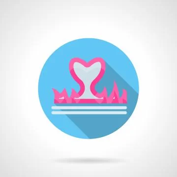 Passion abstract round flat vector icon Stock Illustration