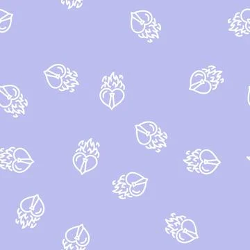 Passion business ethics line vector seamless pattern Illustrazione stock