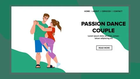 Passion dance couple vector Stock Illustration