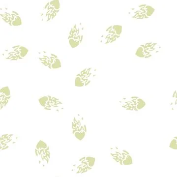 Passion fire glyph vector seamless pattern Stock Illustration