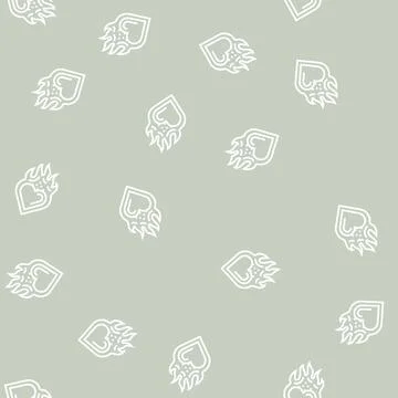 Passion fire line seamless pattern Stock Illustration