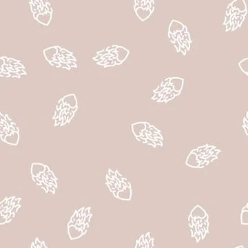 Passion fire line vector seamless pattern Illustrazione stock