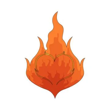 Passion flame illustration Stock Illustration