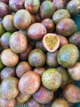 Passion Fruit background Stock Photos