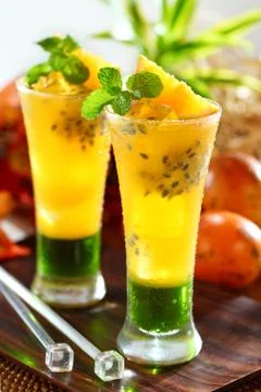 Passion fruit drinks Stockfoto's