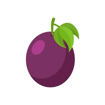 Passion fruit icon in flat style. Passionfruit vector illustration on isola.. Stock Illustration