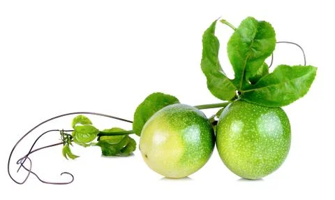 Passion fruit isolated on the white background Stock Photos