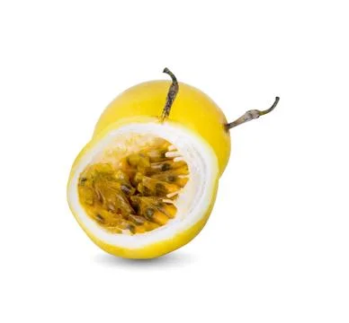 Passion fruit isolated on white background Stock Photos