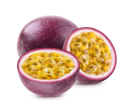 Passion fruit isolated on white Stock Photos