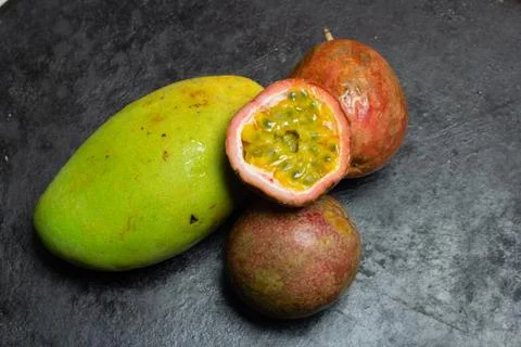 Passion fruit issolated Stock Photos