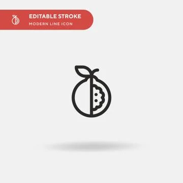 Passion Fruit Simple vector icon. Illustration symbol design template for web Stock Illustration