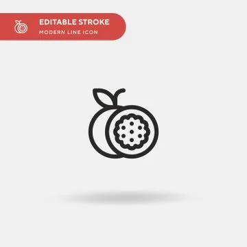 Passion Fruit Simple vector icon. Illustration symbol design template for web Stock Illustration
