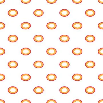 Passion fruit slice repeating seamless pattern background Stock Illustration