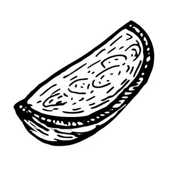 Passion fruit slice vector food illustration. Single fresh or dried tropical Stock Illustration