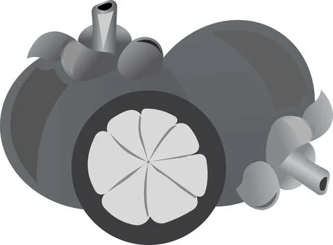 Passion fruit. Vector illustration isolated on white background. Stock Illustration