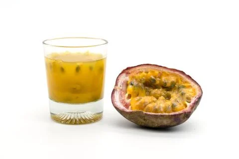 Passion fruit on white background Stock Photos