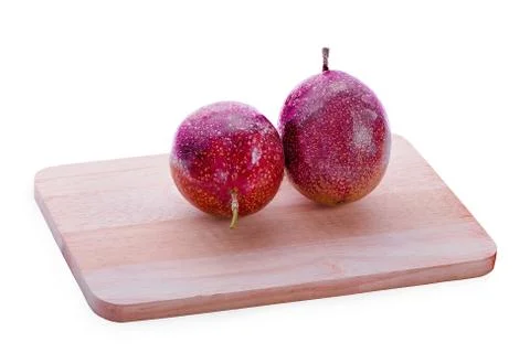 Passion fruit on white background Stock Photos