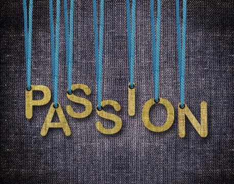Passion Letters hanging strings Stock Photos