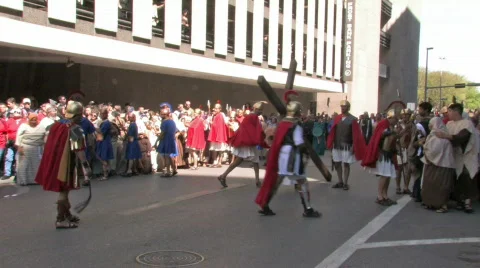 Passion Play SAT Cross P HD Stock Footage