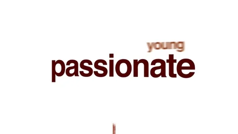 Passionate animated word cloud. Stock Footage 70883514