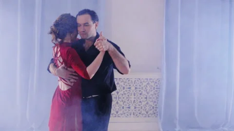Passionate couple dancing mambo Stock Footage 95073842