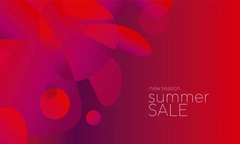Passionate red geometric shapes composition Illustrazione stock