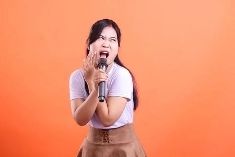 Passionate Singer 스톡 사진