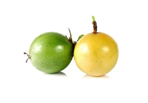 Passionfruit isolated on a white background Stock Photos