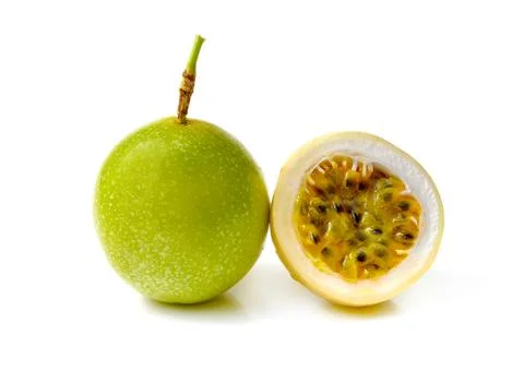 Passionfruit isolated on white background Stock Photos