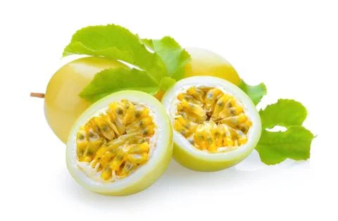Passionfruit isolated on white background Stock Photos